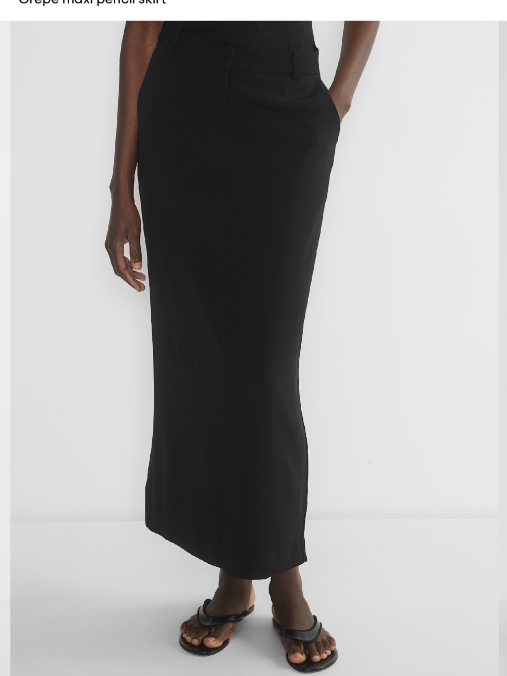 Aritzia Black Chisel Maxi Pencil Skirt - Women’s Pencil Skirt